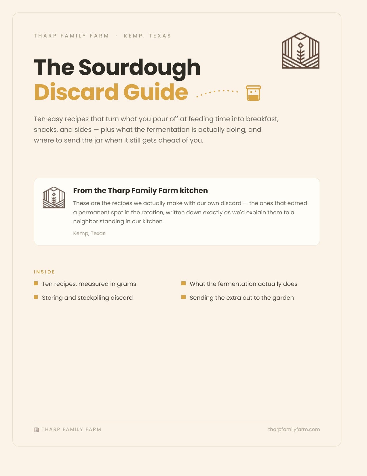 The Sourdough Discard Guide — 10 Recipes, Digital Guide