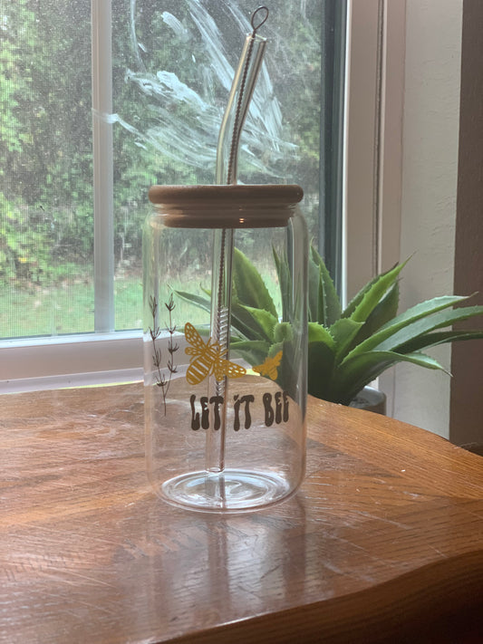 Custom designed glass cup